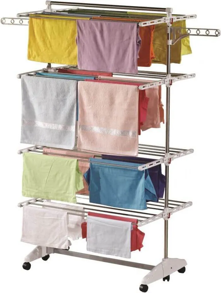 One Click Luxe Séchoir à linge E4 pliable avec ailes sur 4 niveaux