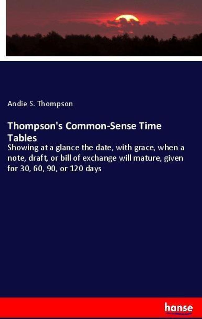 Thompson's Common-Sense Time Tables