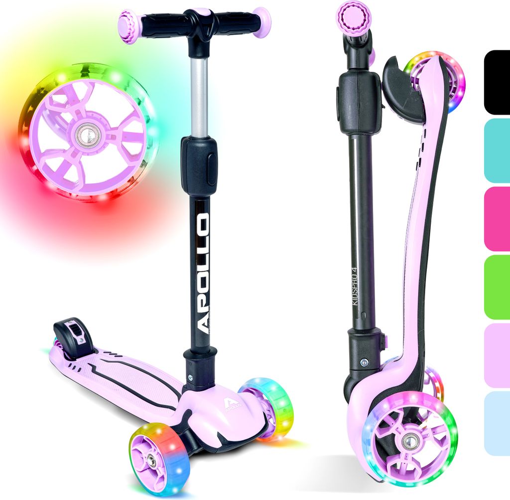 Apollo Kinderscooter KidsPro4 LED Roller Tretroller mit Produktbild 