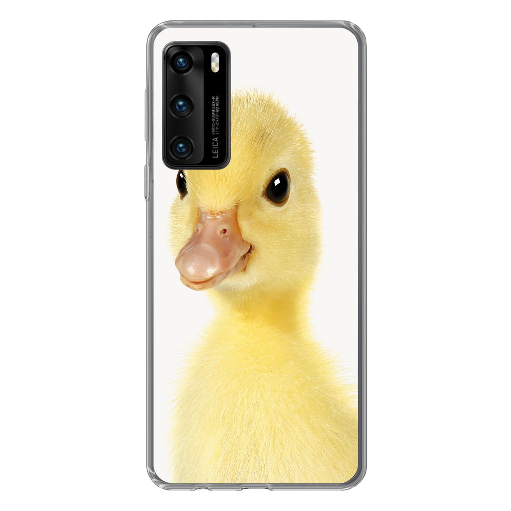 MuchoWow Handyhülle Schutzhülle Hülle für Huawei P40 Ente - Küken - Süß - Kinder - Mädchen - Jungen Silikon Softcase Handy Hülle - Handy...