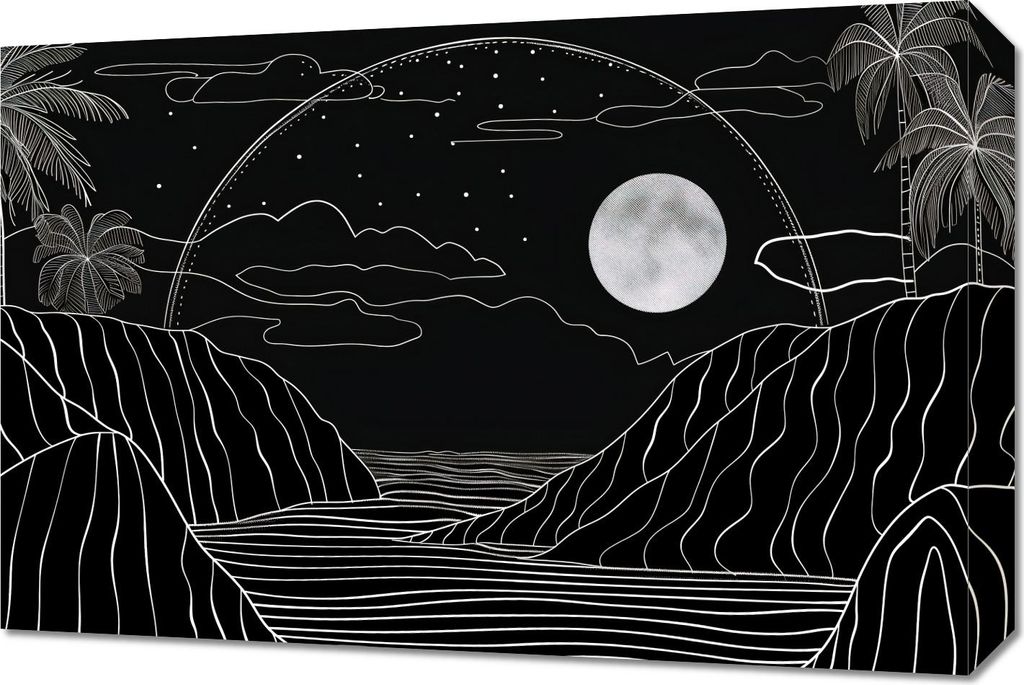 Bild 60x40cm Aura der nächtlichen Tropen