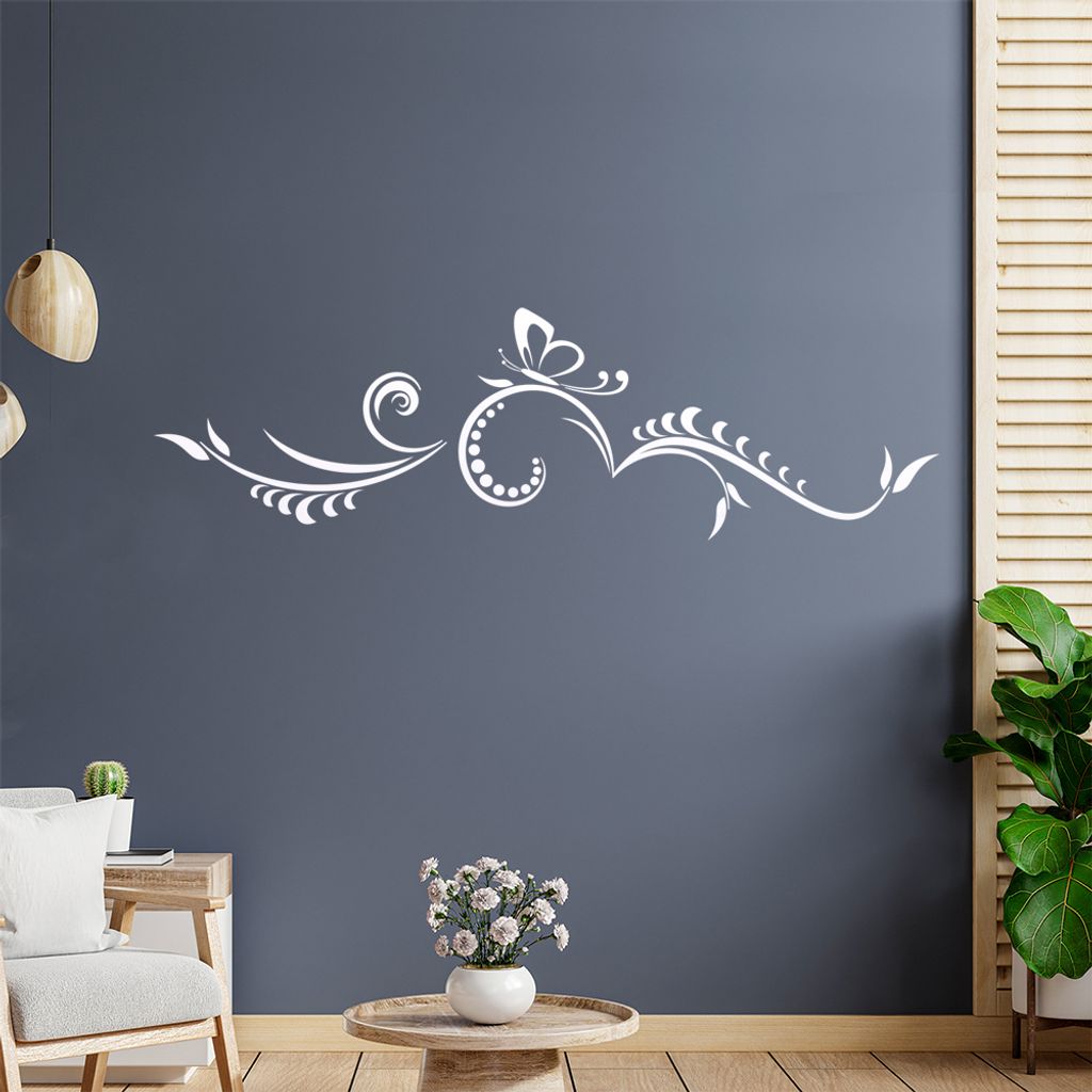 kleiner Schmmetterling - Tribal Wandtattoo in 6 Größen - Wandaufkleber Wall Sticker - Dekoration, Küche, Wohnzimmer, Schlafzimmer, Badezimmer