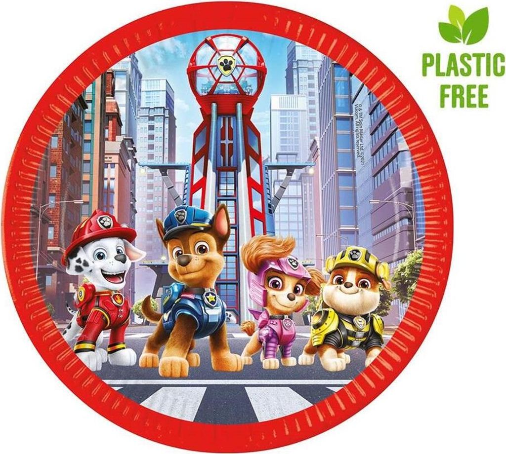 Paw Patrol - The Movie Partyteller PapptellerGröße ca. 23cm Produktbild 
