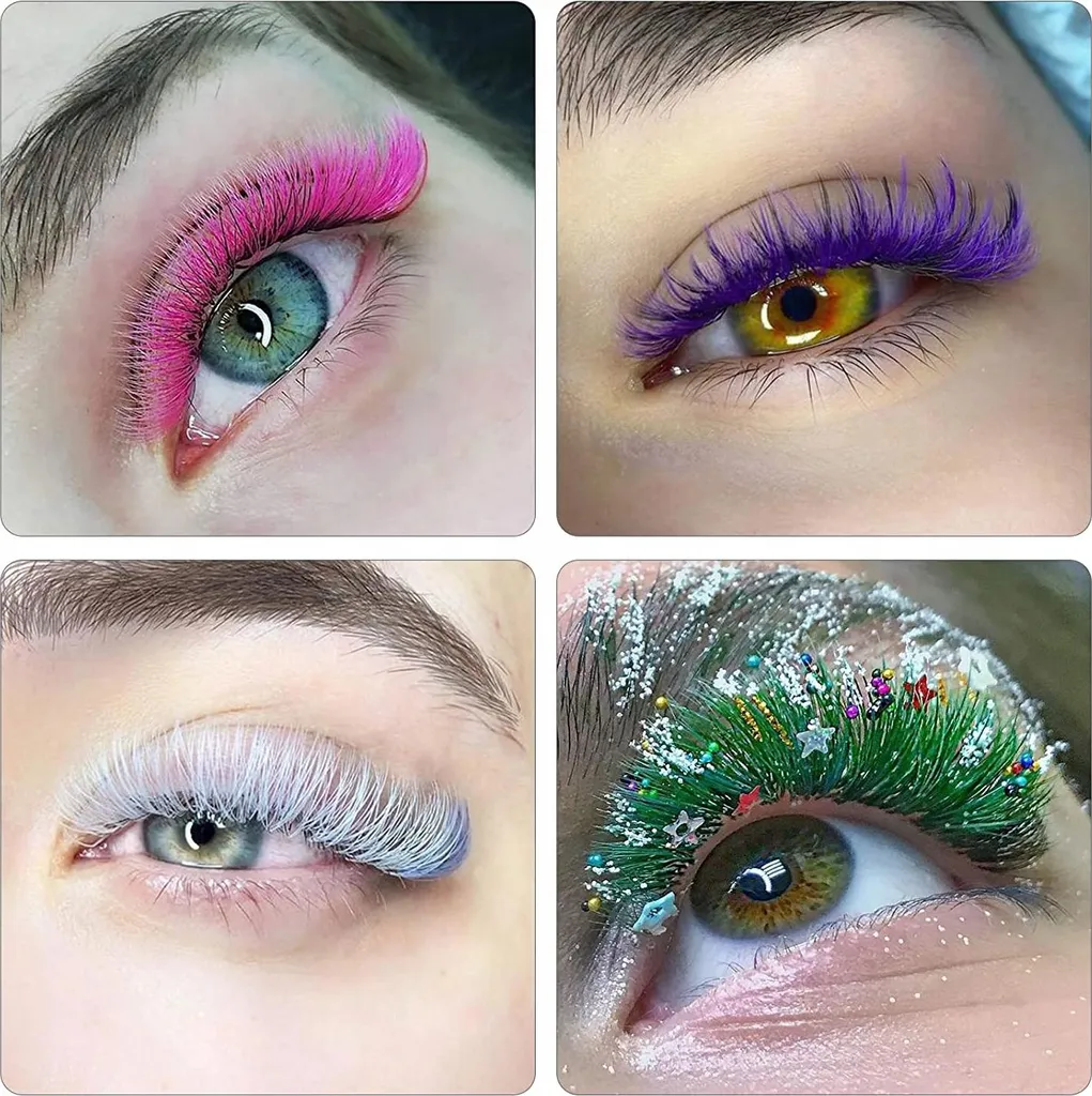 Ciglia colorate 8-13 mm, Curl D, 12 strisce, BEIGE - 13