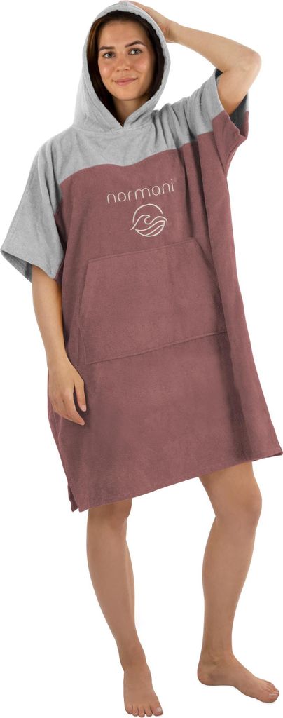 Damen Surfer Poncho mit weitem Schnitt als Hoodie Handtuch & mobile Umkleidekabine