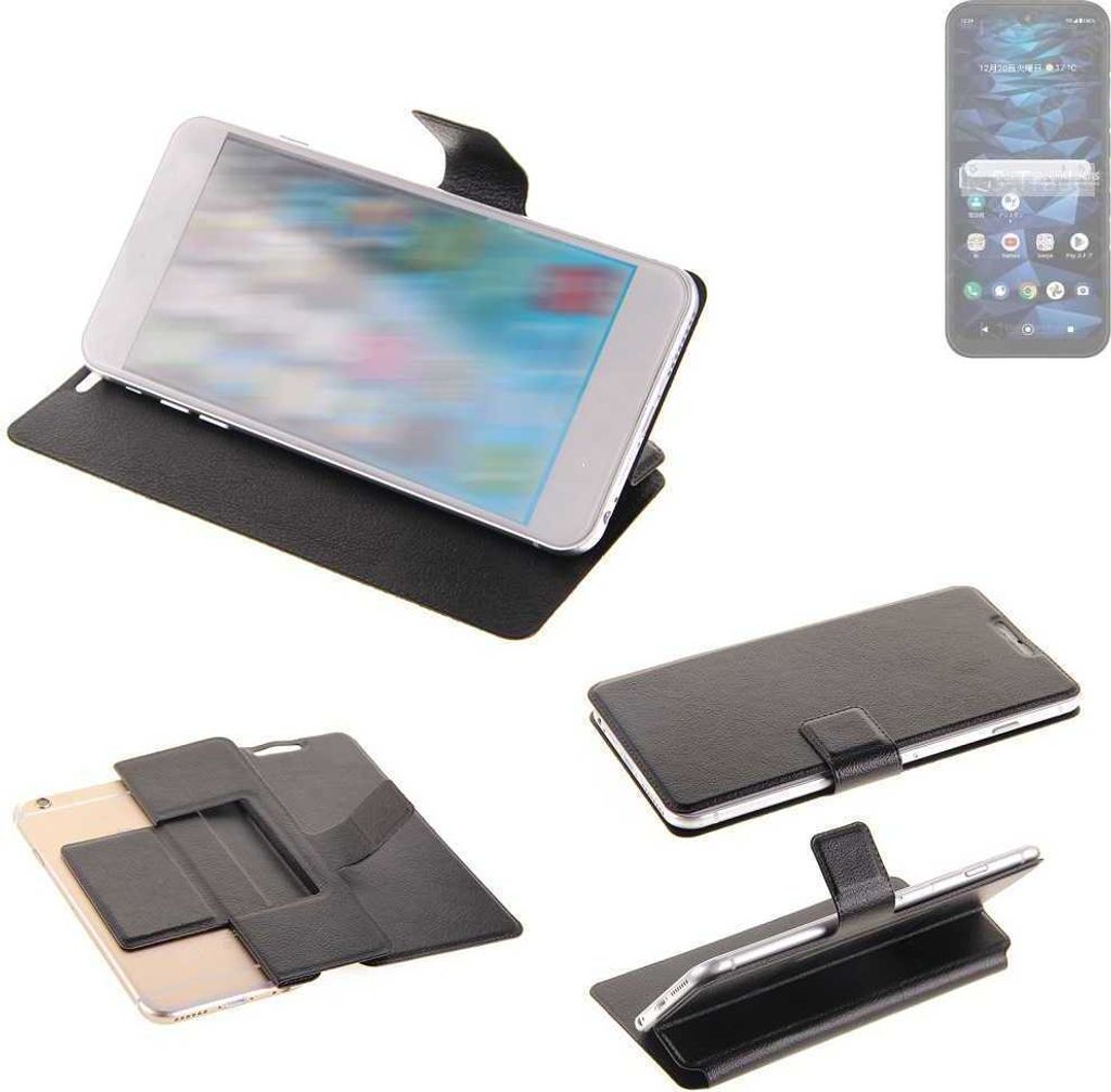 K-S-Trade Schutzhülle kompatibel mit Kyocera Digno SX3 Schutzhülle Flip Cover Klapphülle Wallet Case Slim Handyhülle bookstyle schwarz
