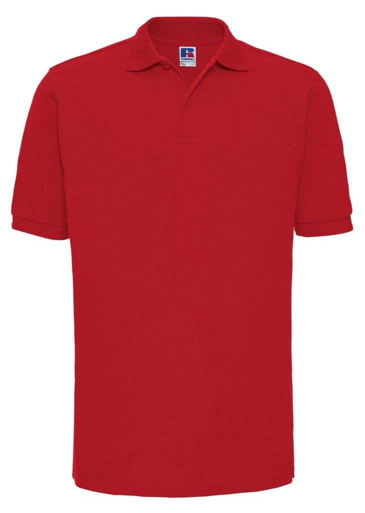 Russell Herren Ripp Polo-Shirt, Kurzarm FK708 (3XL) (Rot)