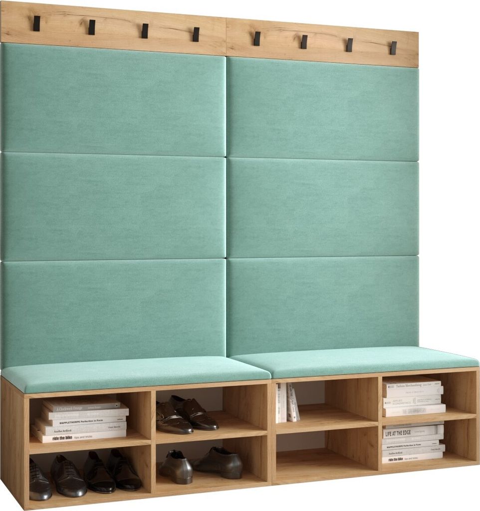 Garderobe MIRO Set 7 mit gepolsterten Paneelen Industrial Design