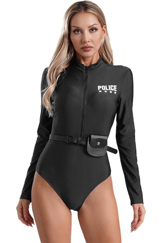 Dámsky policajný kostým, veľkosť S – Čierna policajná Obrázok produktu 