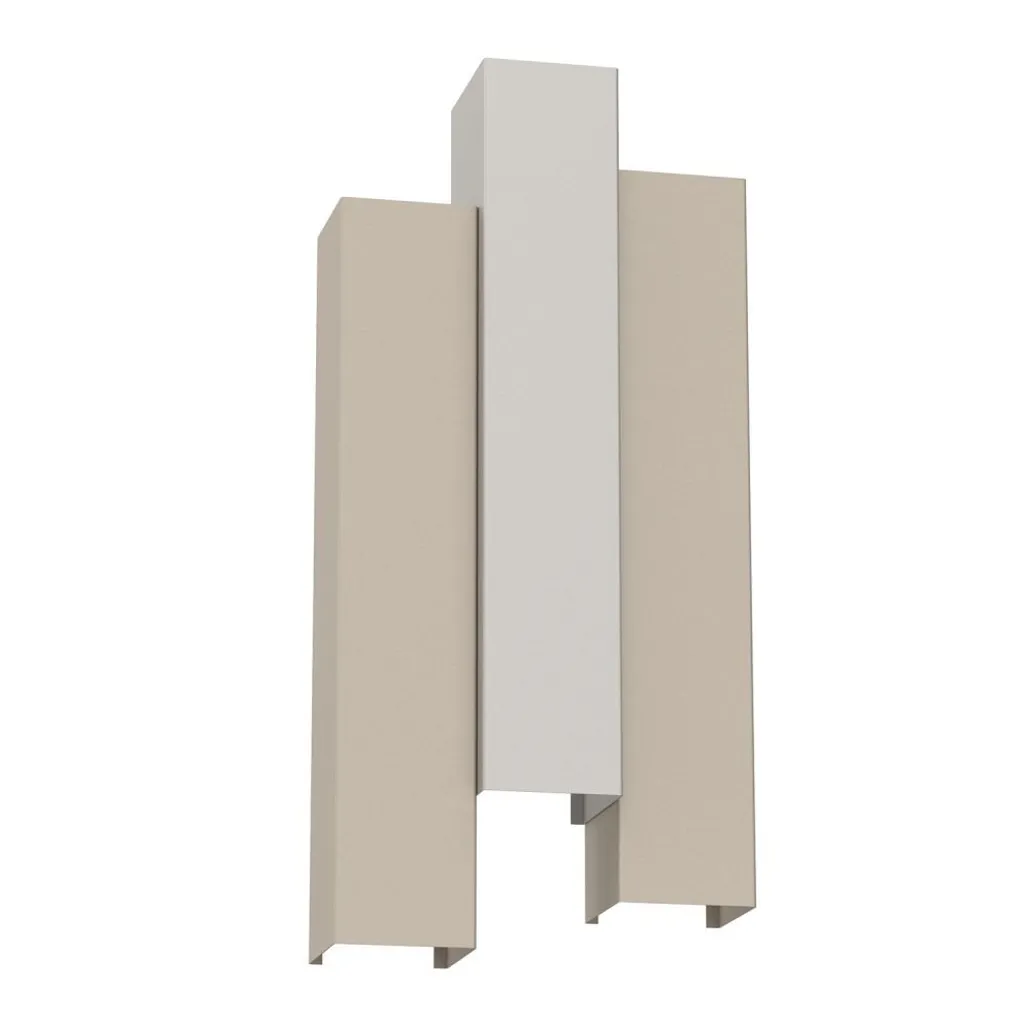 Applique triple top down crème et gris pour salon chic Luminex