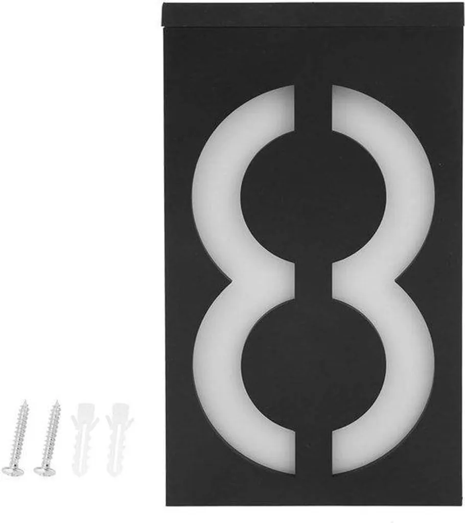 Numéro de rue 8 éclairé LED : finissez-en avec l'adresse invisible