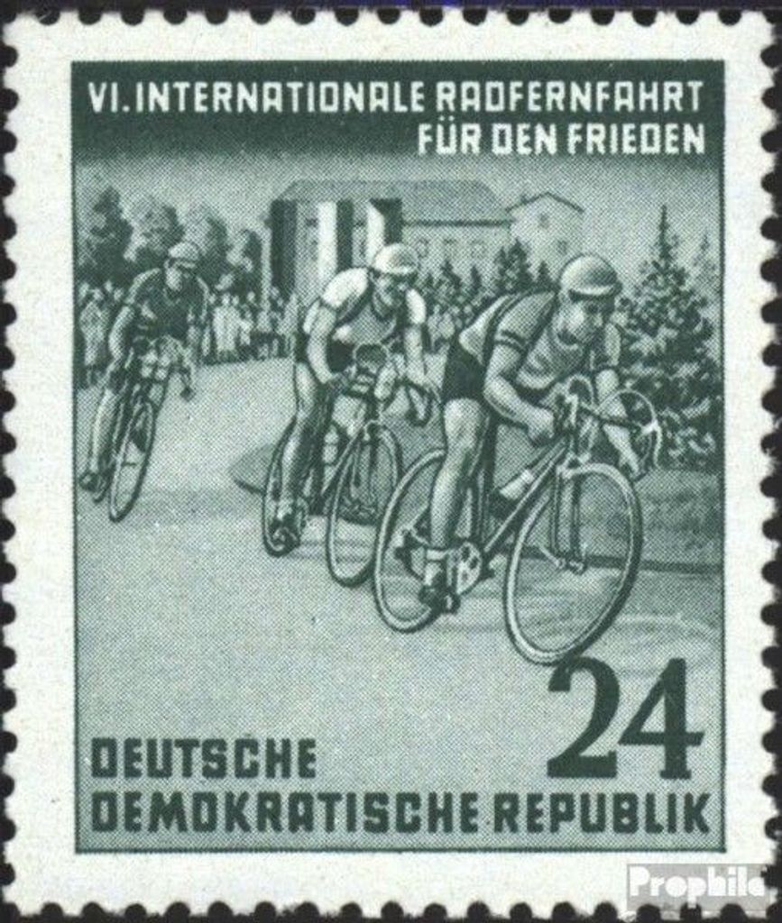 Briefmarken DDR 1953 Mi 355 gestempelt Internationale Radfernfahrt für den Frieden