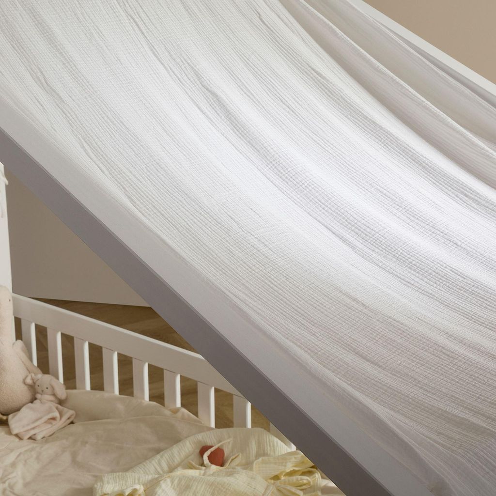 Hausbett Himmel LIAN in weiß - Betthimmel aus 100% Produktbild 