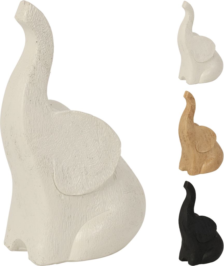 Statuette Elefant Up, 17,5cm, weiß matt Produktbild 2