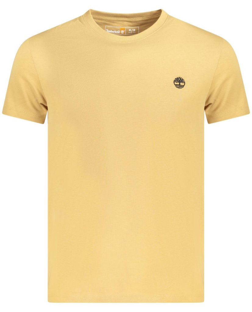 Herren Slim Fit T-Shirt Beige mit Stickerei und Rundhals