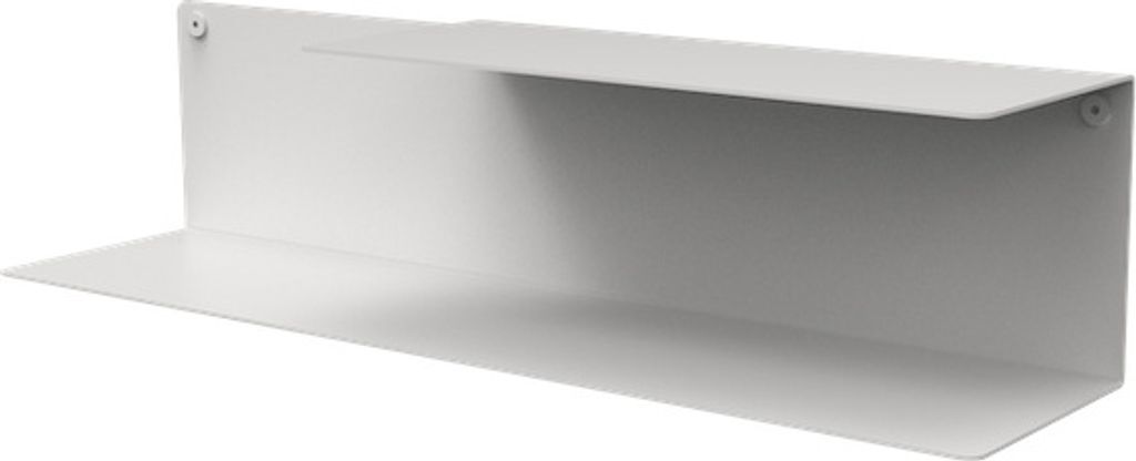 Minimalistisches Regal mit zusätzlicher Ablage rechts/links Farb- und Größenoptionen, Farbe:Weiß, Variante:Ablage rechts, Größe:Medium