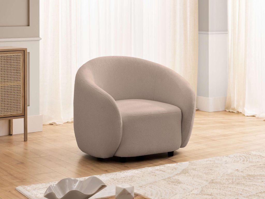 99rooms Branko Sessel Boucle-Stoff ABRIAMO Rosa
