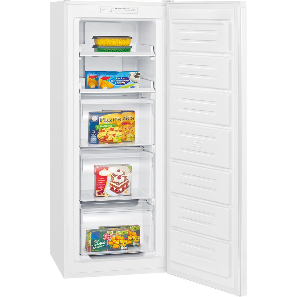Bomann freistehender Gefrierschrank Nofrost 161 L | Total No Frost | Schnellgefrierfunktion u. MultiAirflow-System | GS 7362 weiß