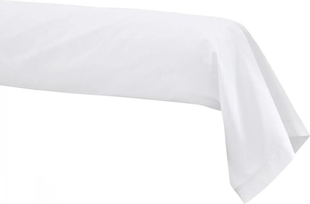 Linge de lit : Taie de traversin Percale de coton 140 cm Blanc Classique