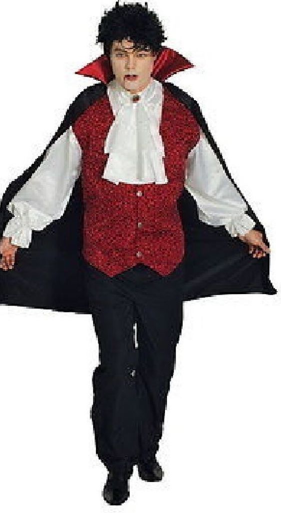 K31250617-46-48-A schwarz-rot Herren Vampirkostüm Hexer Gr.46-48