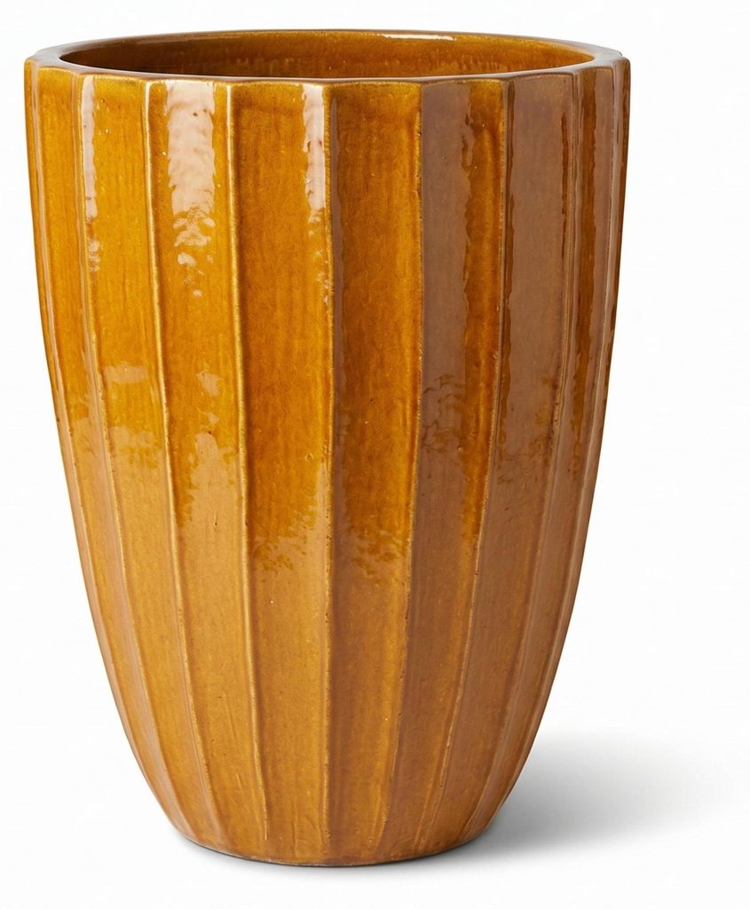 Pflanzkübel aus Keramik Provencelia HUGO Honiggelb, Ø44 cm Produktbild 