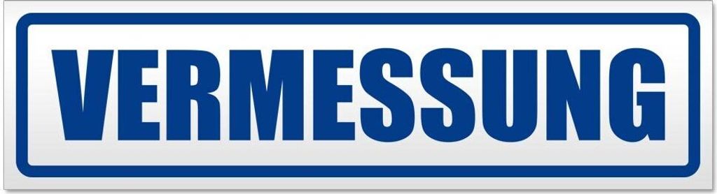 Kiwistar Vermessung Magnetschild Schild magnetisch - 60cm Verkehrsblau - Magnetfolie für Auto PKW Kfz