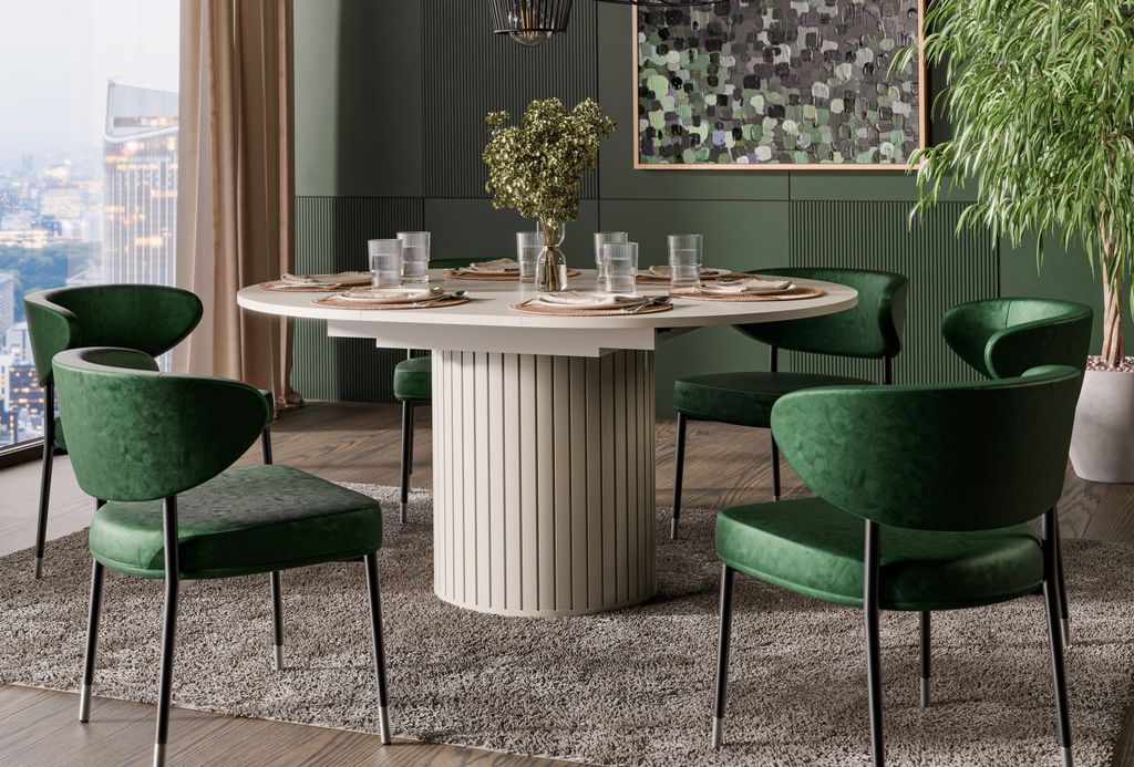 Design Esstisch Tisch Roma DO-9 rund Esszimmer 120 x 76 cm Küchentisch Funktionstisch
