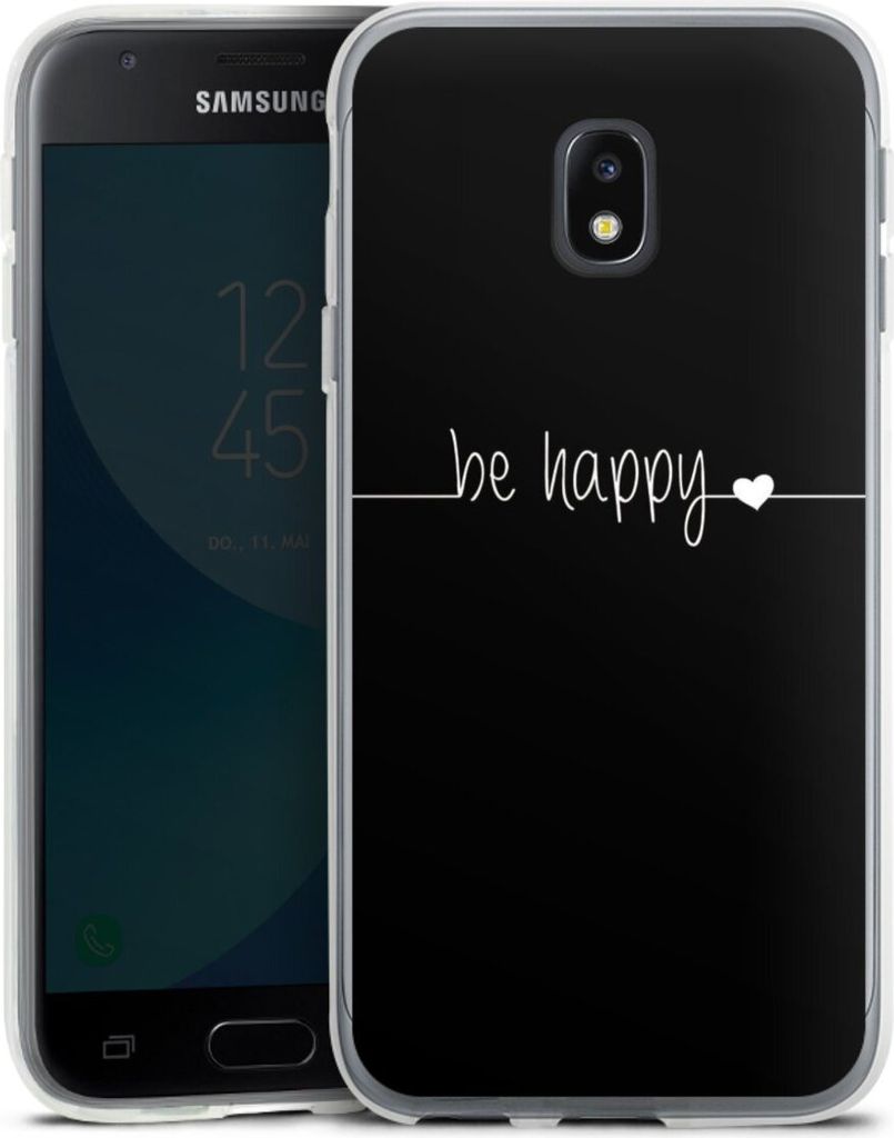 DeinDesign Handyhülle für Samsung Galaxy J3 Duos (2017) Silikon Hülle Case Smartphone Schutzhülle Glück Sprüche Statement