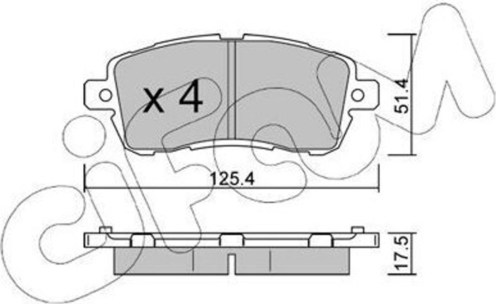 CIFAM Bremsbeläge Satz Vorne Bremsklötze für FORD KA+ Schrägheck (UK, FK) 822-1185-0