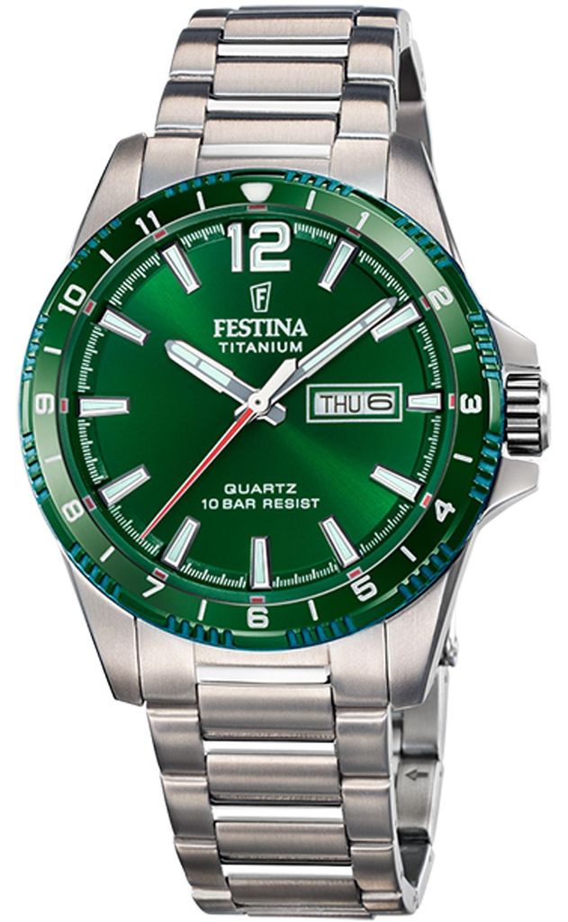 Festina Herrenuhr Titanium Armbanduhr Titan silber Produktbild 