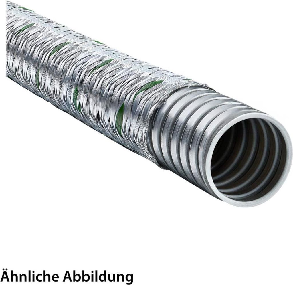FLEXA SPR-EDU-AS Metallschutzschlauch mit Stahldrahtgeflecht AD 36,0mm, ID 29,0mm eingehaktes Profil,