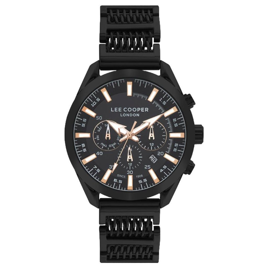 Herrenuhr LEE COOPER LC07556.650 Schwarz Fashion als Geschenk.