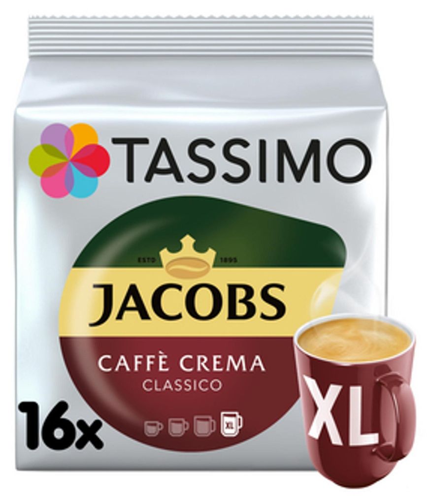 Tassimo Jacobs Caffè Crema Classico XL | 16 T Discs, kávové Obrázek produktu 