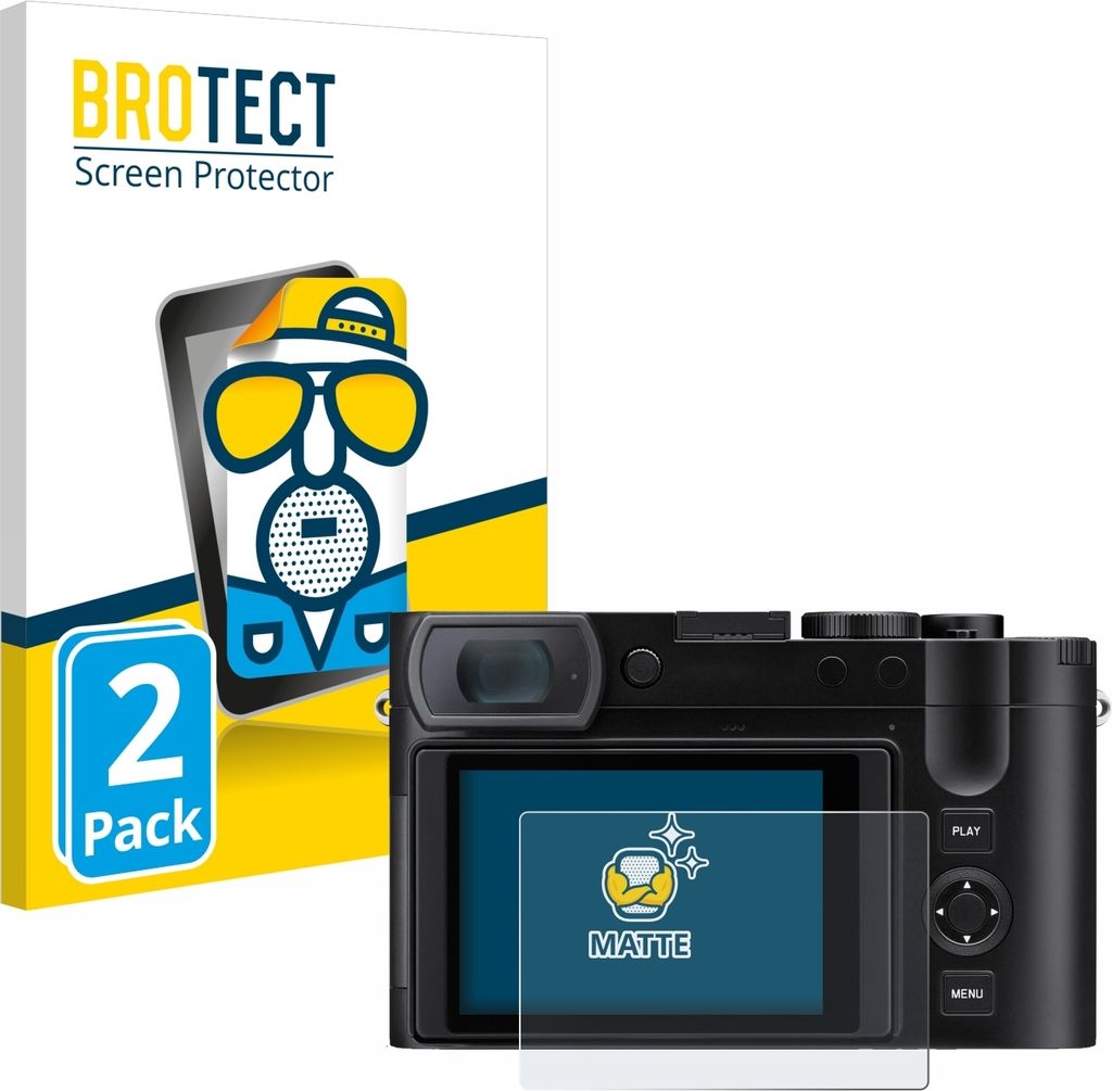 2x BROTECT Schutzfolie für Leica Q3 43 Displayschutz Displayschutzfolie Folie Matt Entspiegelungsfolie
