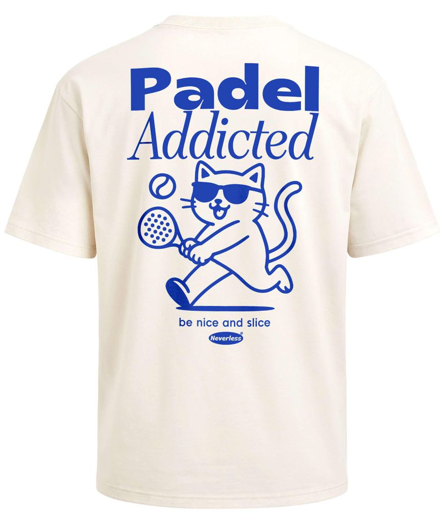 Herren T-Shirt - Padel Addicted - Oversized Relaxed Fit Sommer Fashion Streetstyle Neverless