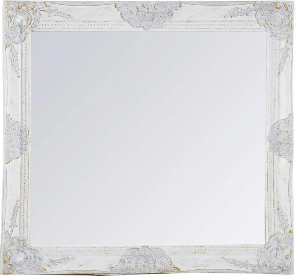 Miroir Mural Blanc Baroque - Solution Déco pour Mur Vide 62 x 52 cm