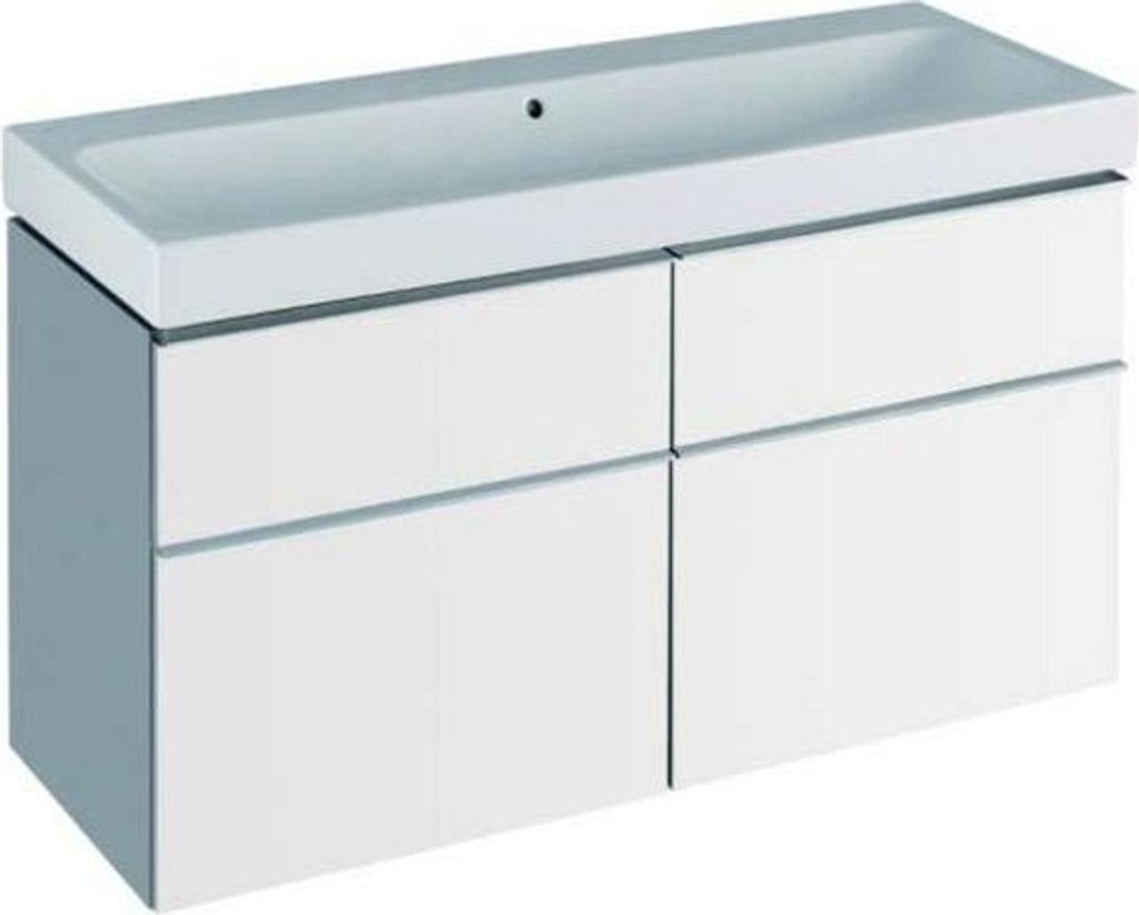 Geberit Waschtisch iCon 1200 x 485 mm, mit Überlauf ohne Hahnloch weiß