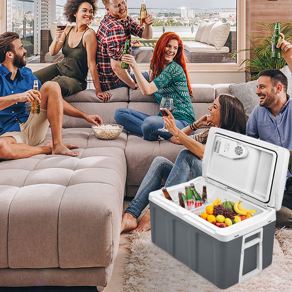 LZQ Kühlbox elektrisch 48L Grau Kühlbox Camping Kühlschrank Produktbild 10