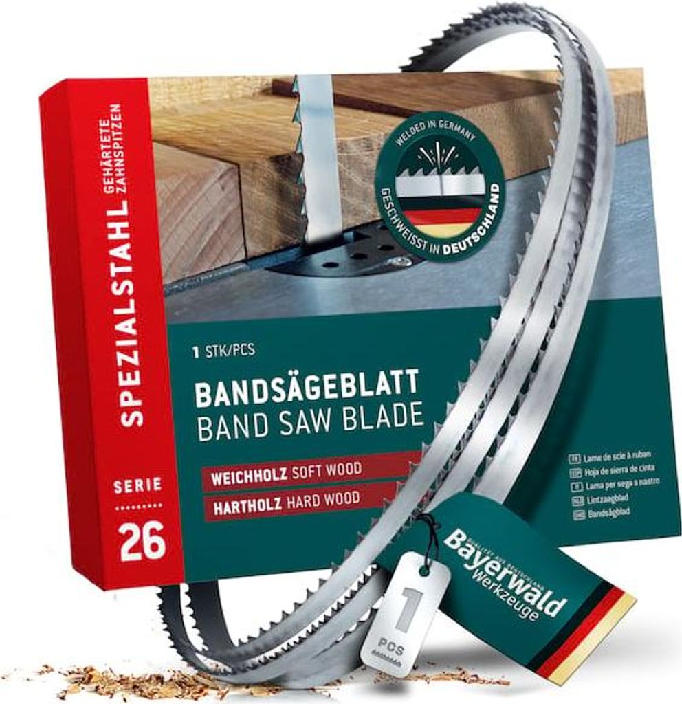Bandsägeblatt Spezialstahl zahnhart 1520 x 6 x 0.4 x 4mm