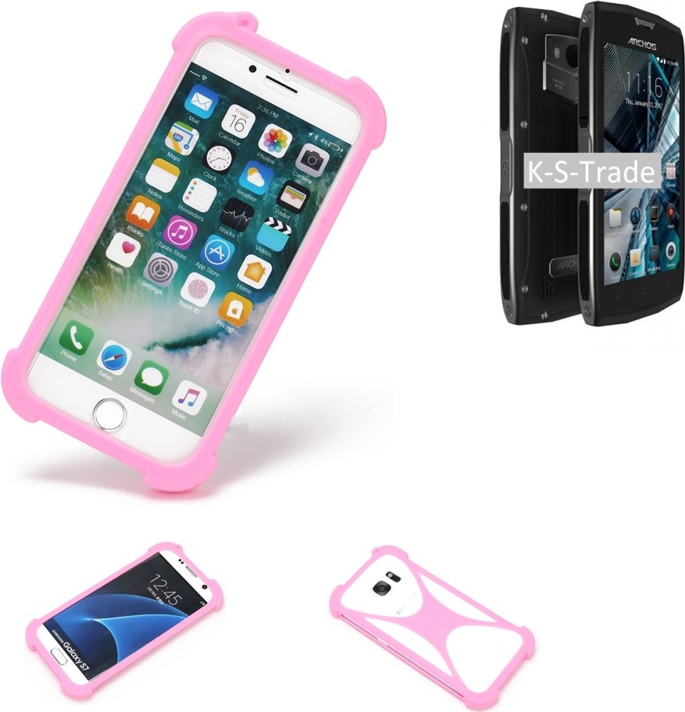 K-S-Trade Handy Hülle kompatibel mit Archos Sense 50 X Schutz Hülle Bumper Silikon Schutz Hülle Cover Case Silikoncase Silikonbumper TPU Softcase