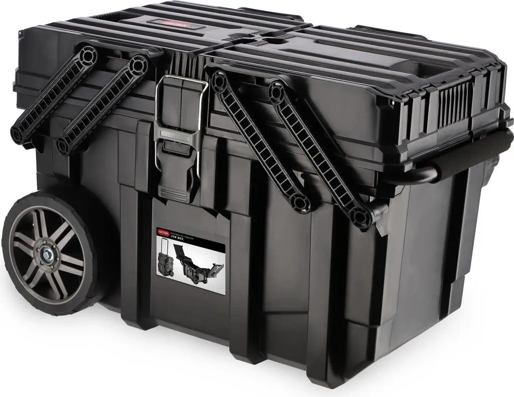 Coffre à outils robuste 20 pouces en plastique ABS - Rangement léger