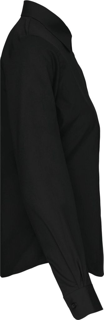 Kariban Damen Popelinebluse Langarm
