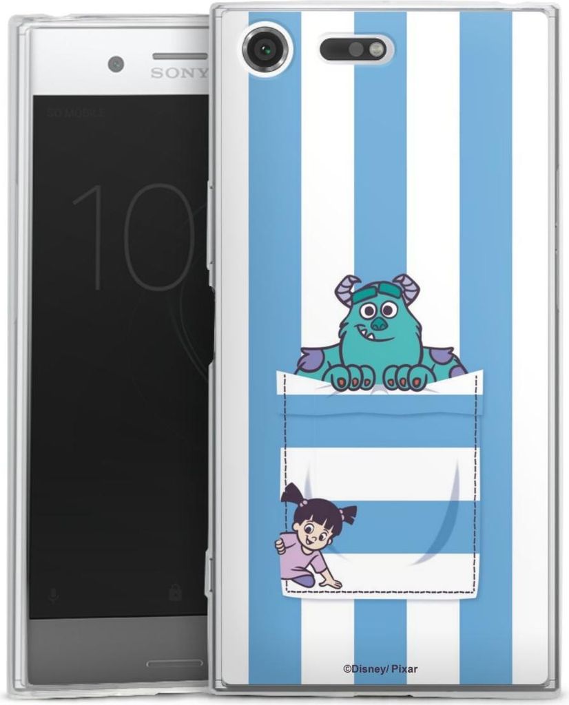 DeinDesign Slim Hülle für Sony Xperia XZ Premium Silikon Case Ultra Dünn Handyhülle Disney Pixar Fanartikel Die Monster AG