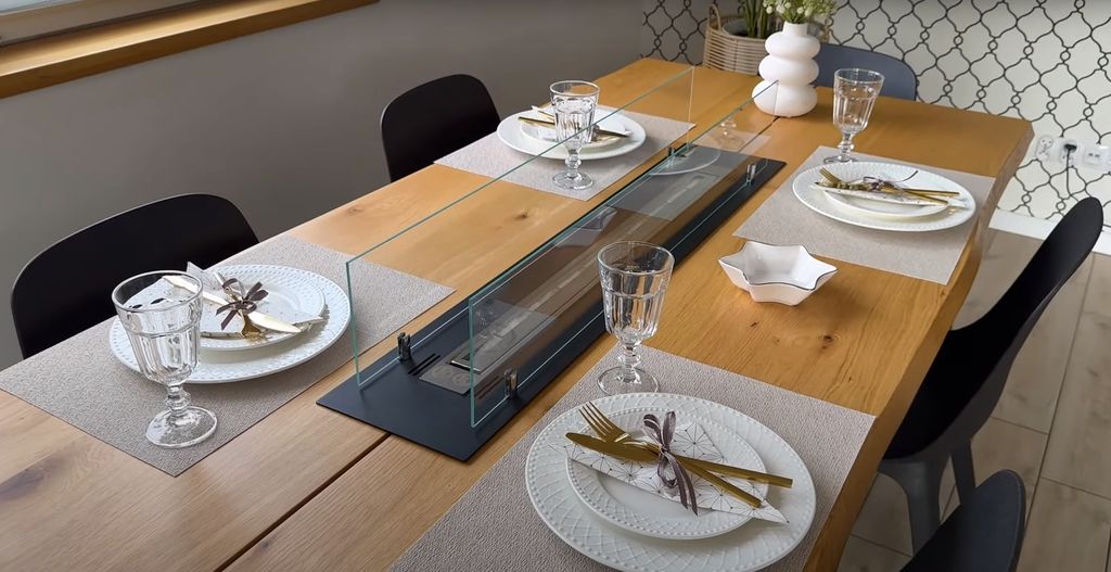 etanolový krb so sklenenou vložkou 990 mm na inštaláciu do Obrázok produktu 8