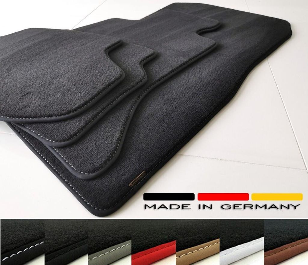 2 Velours Auto Fussmatten passend für Mini Coupe Roadster R58 R59 Premium ( BLAU )