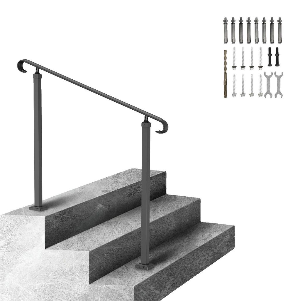 VEVOR Rampe d'escalier Main courante 2 marches 120x13,5x97 Image du produit 