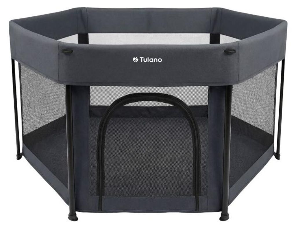 TULANO Faltbares Kinderlaufgitter Cozy 30 Graphit Produktbild 