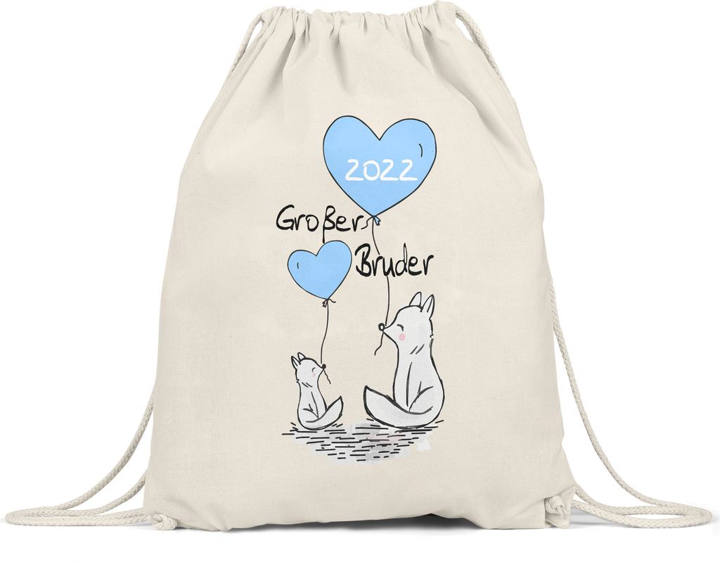 Großer Bruder 2022 Turnbeutel Gymsack Ankündigung Schwangerschaft Brüder Kinder Babynews Süßes Motiv