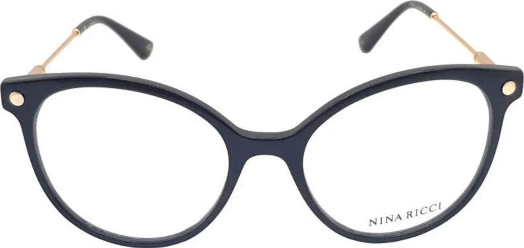 NINA RICCI VNR292 0700 Monture optique femme en acétate noir brillant
