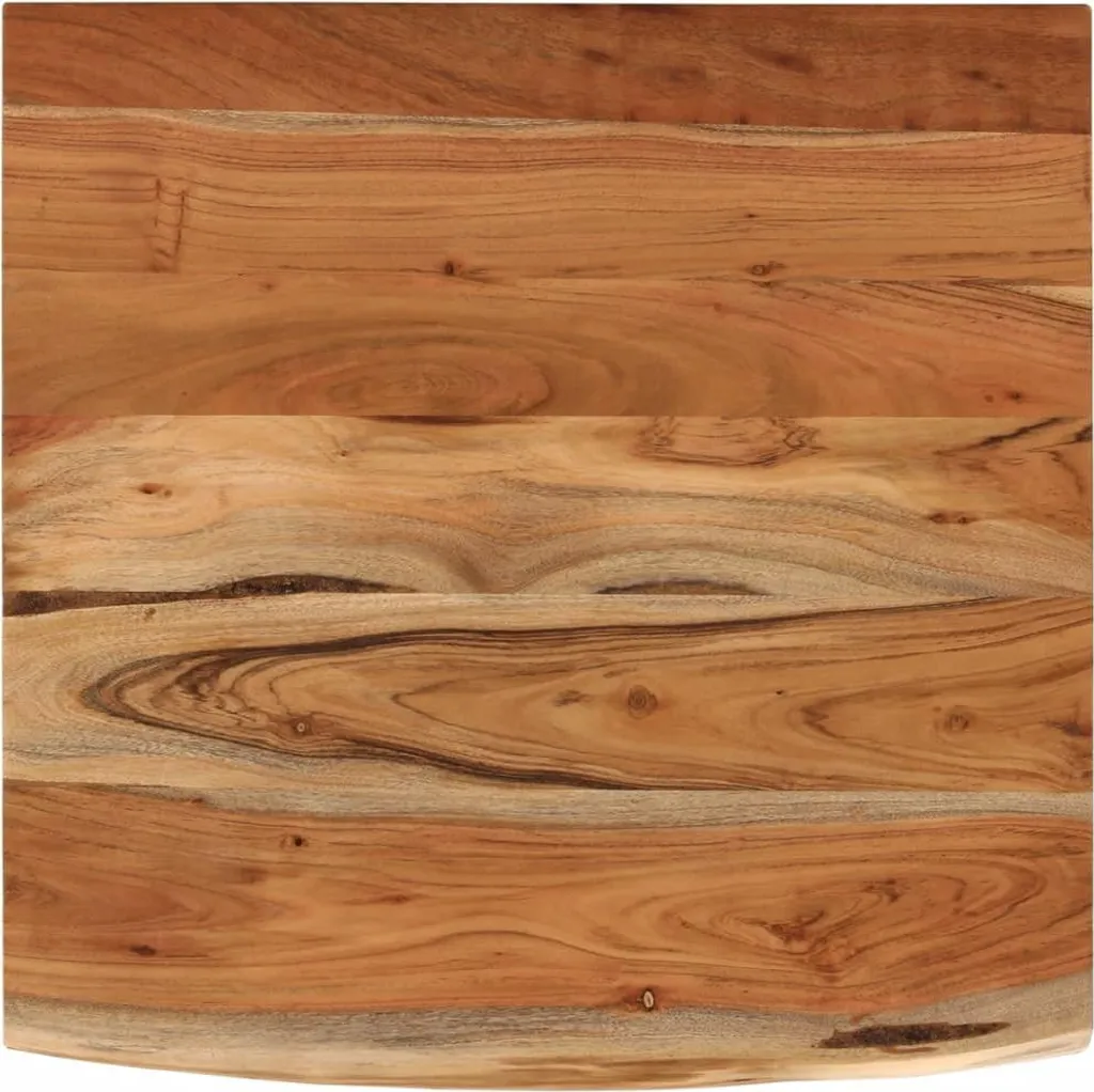 Top Tavolo vidaXL 80x80 Legno Acacia Massiccia - Design Bordo Naturale